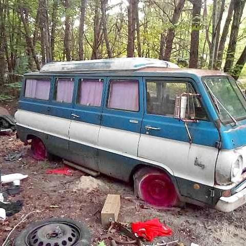 1969 Dodge A100 Sportsman Camper Van Pop Up Top